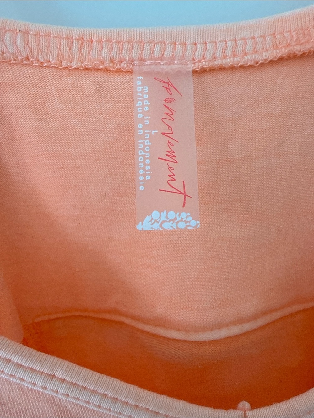 FP Movement Hot Shot Onesie Romper Jumpsuit Neon Peach Large NWT - Picture 6 of 8